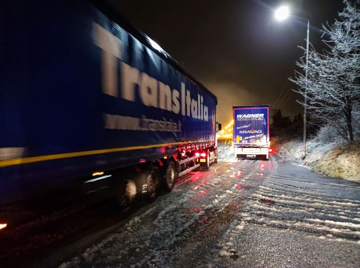 Ουρές τα φορτηγά από προσωρινή απαγόρευση στην Εγνατία 1 egnatia fortiga1