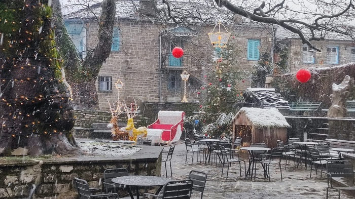 Μαγικό σκηνικό στο Ζαγόρι από την πρωινή χιονόπτωση! 1 tsepelovo