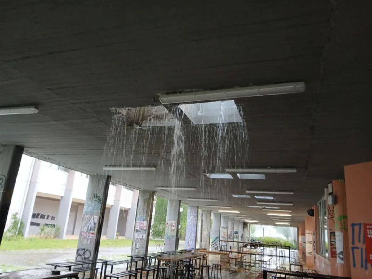 Ιωάννινα: Η κακοκαιρία άφησε πίσω της εικόνες καταστροφής στο Πανεπιστήμιο 1 kakokairia panepistimio