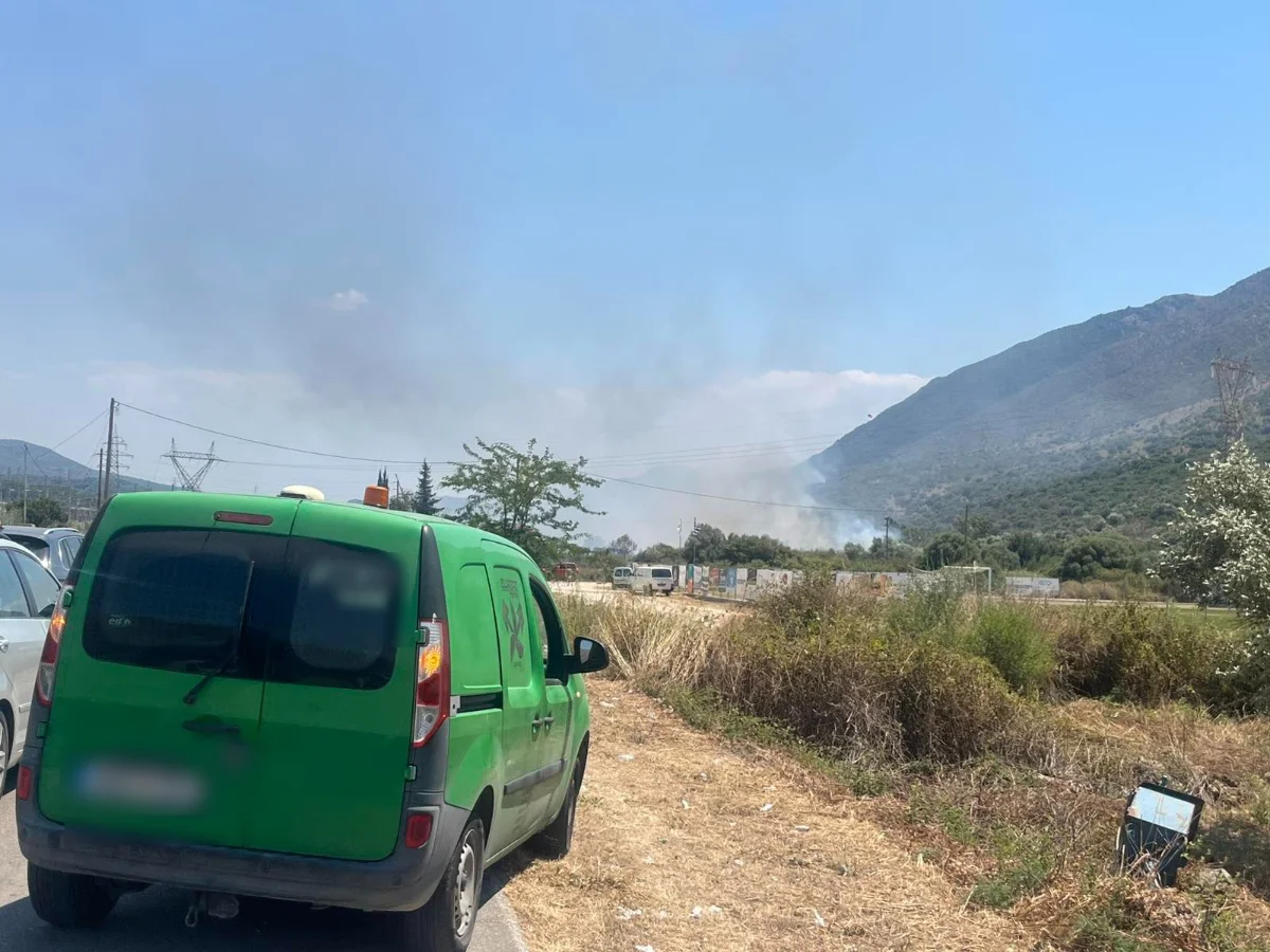 Φωτιά στην Πλαταριά- Απειλήθηκε μία κατοικία 1 plataria fotia